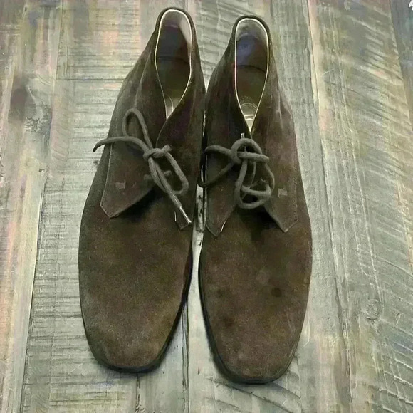 Men’s Brown Suede Tod’s Boots Size 8.5 - Picture 1 of 7